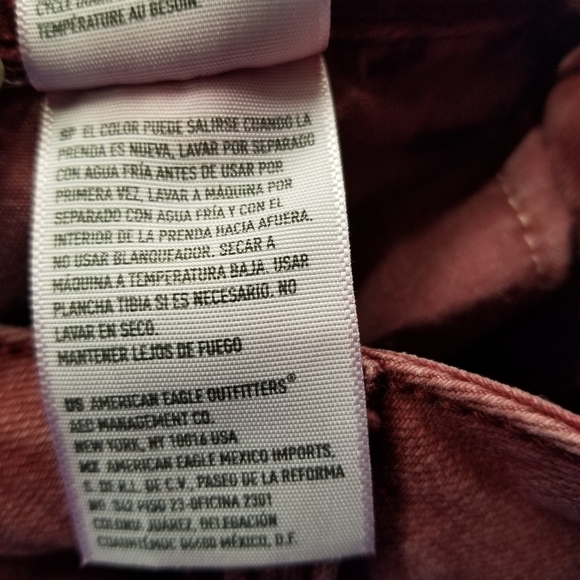 American Eagle jeans maroons 6 crop raw edge - Picture 6 of 13
